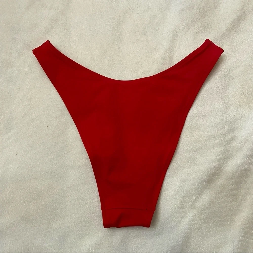 New! Frankie's Bikinis Red Dove Classic Bikini Bottom XS 1169